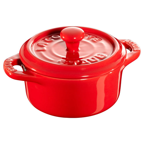 STAUB | CERAMIQUE - Mini Cocotte-pata - Ø 100mm - pyöreä - keraaminen - kirsikanpunainen