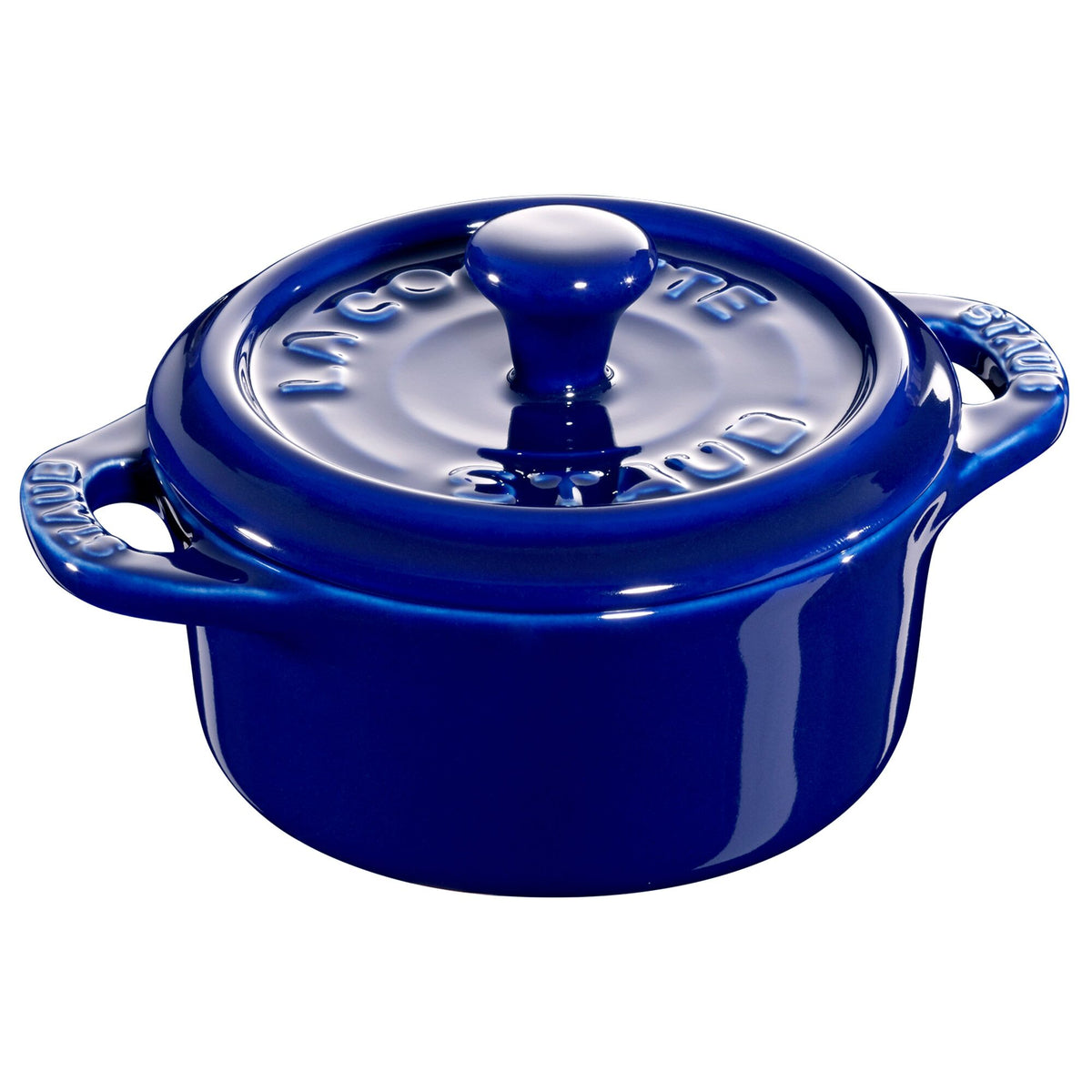 STAUB| Ceramic Mini Cocotte, Round – Dark Blue - Ø 100 mm - Oven-Safe, All Hobs