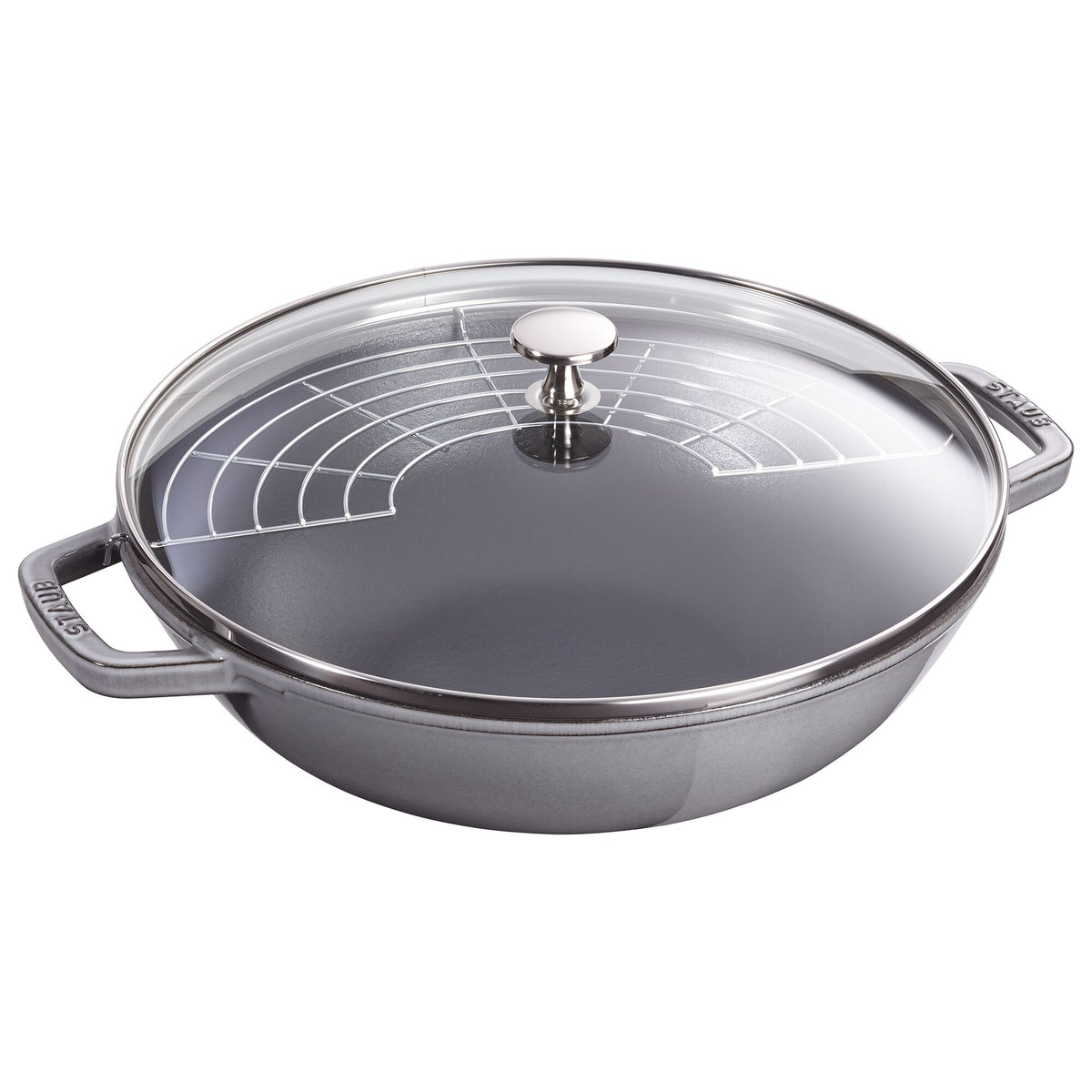 STAUB | SPECIALITIES - Wok lasikannella - Ø 300mm - valurauta - grafiitinharmaa