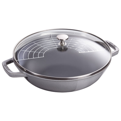 STAUB | SPECIALITIES - Wok lasikannella - Ø 300mm - valurauta - grafiitinharmaa