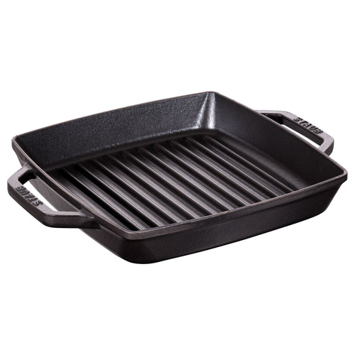 STAUB | Pure Grill Square Cast Iron Grill Pan – 23x23 cm - Black - Non-Stick Interior