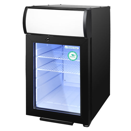 GASTRO-COOL | Minibaarijääkaappi - 430mm - 62 L - 1 lasiovella - hopea