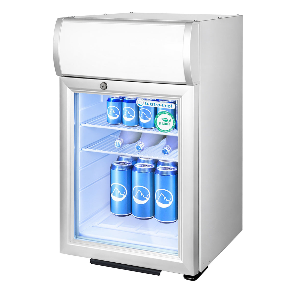 GASTRO-COOL | Minibaarijääkaappi - 430mm - 62 L - 1 lasiovella - hopea