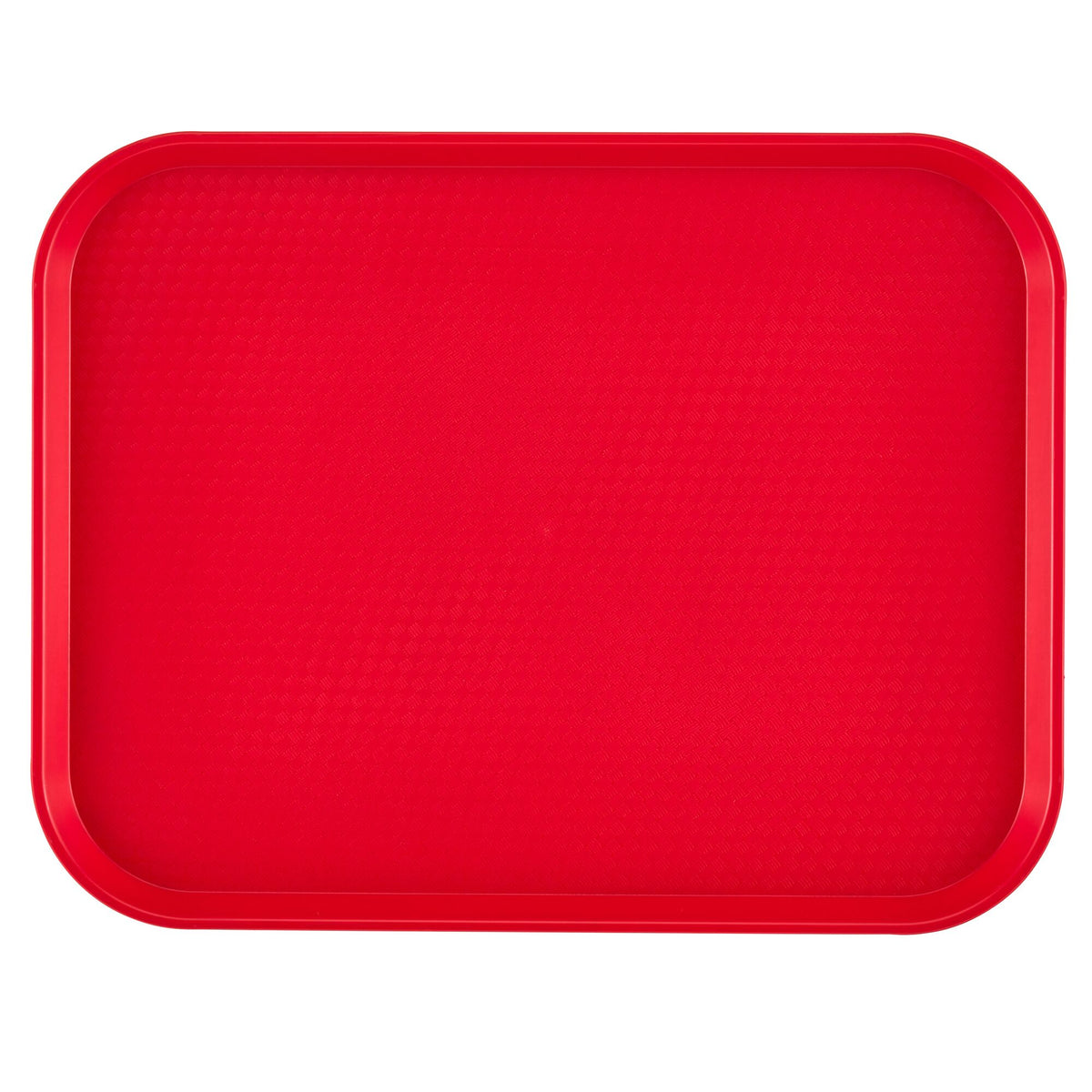 (12 pieces) CAMBRO | Fast Food Tray – Rectangular – High-Profile Rim – Red – 460×360 mm