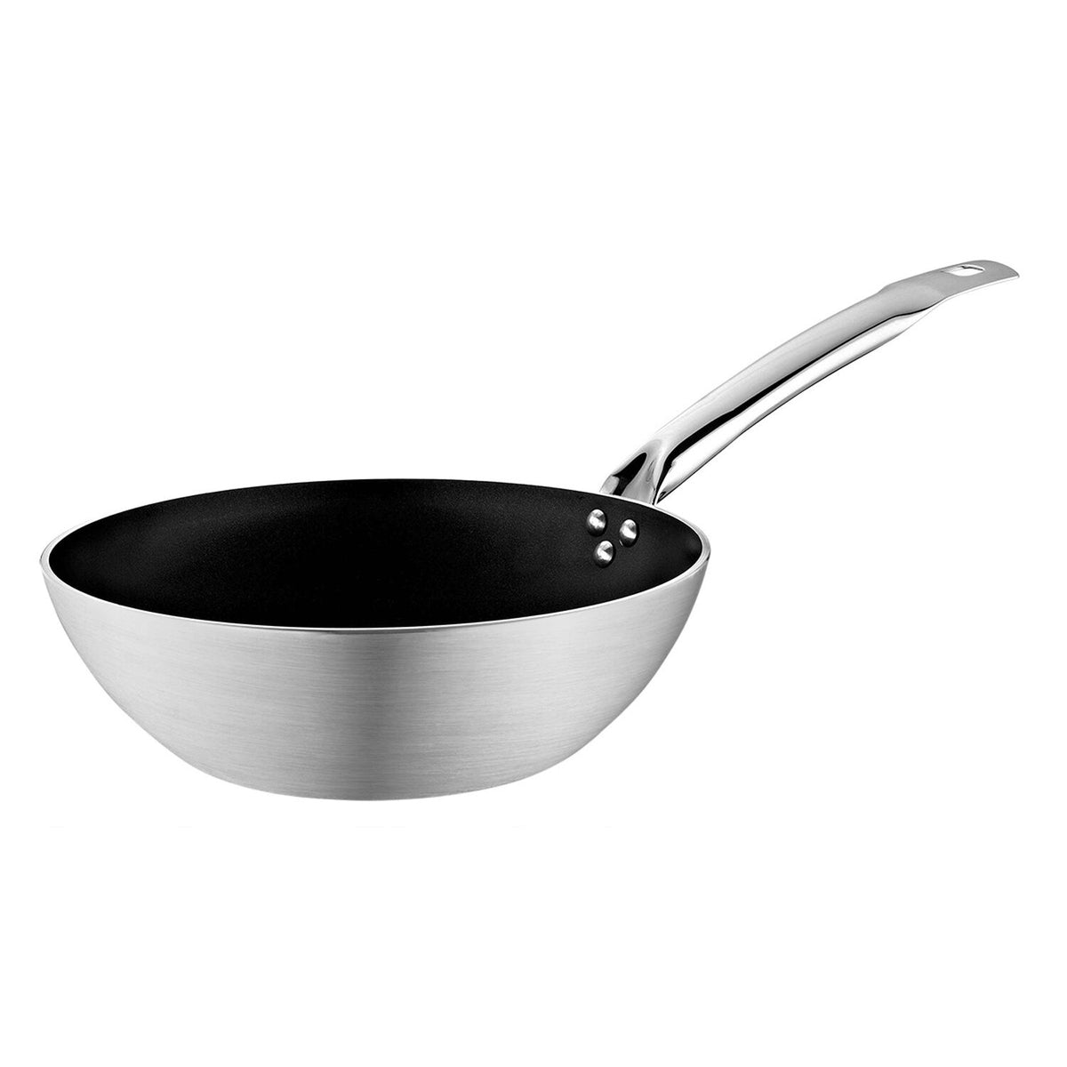 Wok-pannu - Alumiini - Ø 240 mm - Korkeus: 76 mm - tarttumaton - yhteensopiva: induktio, kaasu, keraaminen, sähkö, halogeeni