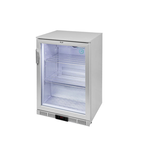 GASTRO-COOL | Baarijääkaappi - 600mm - 128 L - yhdellä lasiovella - hopea
