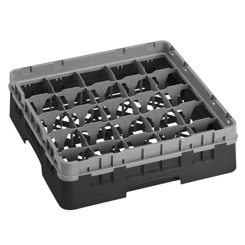 CAMBRO | CAMRACK® - Lasipesukori 1/1 - 25 lokeroa - 1 jatko-osalla - 500x500mm - Musta