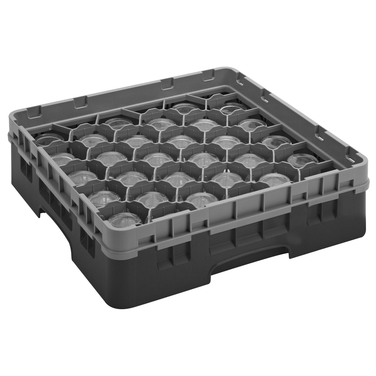 CAMBRO | CAMRACK® - Lasipesukori 1/1 - 30 lokeroa - 1 jatko-osalla - 500x500mm - Musta