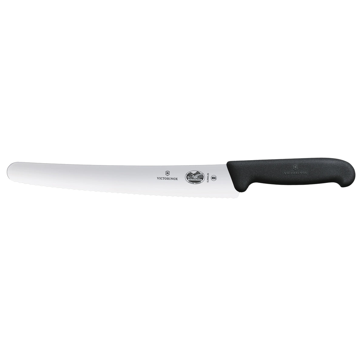 VICTORINOX | Fibrox Bread & Pastry Knife – Serrated Edge - 26 cm Blade - Black Handle