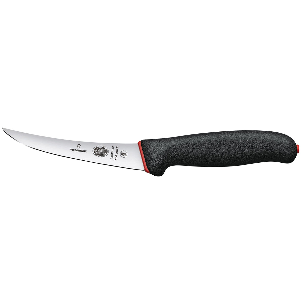 VICTORINOX | Fibrox Boning Knife – Straight Edge - 12 cm Blade - Black/Red Handle