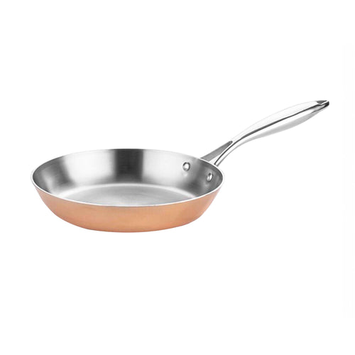 Paistinpannu - Kolmikerrosrakenne: ruostumaton teräs, alumiini ja kupari - Ø 240 mm - Korkeus: 50 mm - yhteensopiva: kaasu, keraaminen, sähkö
