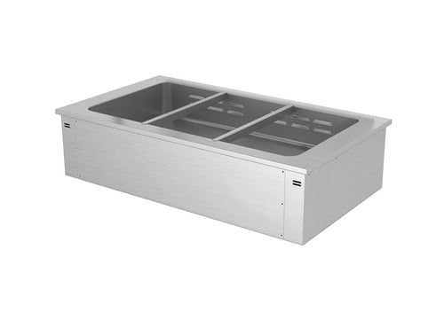 Drop-in Bain Marie - 1135mm - 3x GN 1/1 - 200mm deep - Wet Heat - 2,19 kW