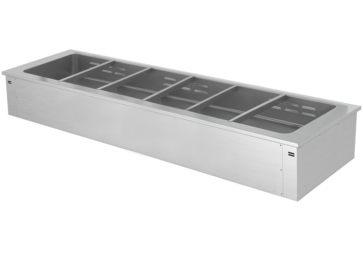 Drop-in Bain Marie - 2110mm - 6x GN 1/1 - 200mm deep - Wet Heat - 4,38 kW