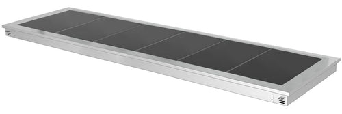 Upotettava Lämpölevy - ruostumaton teräs - lasipinnalla - 2100 mm - 6 x GN 1/1 - 2,7 kW