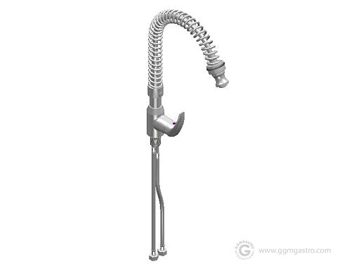 Yksireikäinen sekoitusventtiili 6000 - varusteena: yksivipu, kääntyvä juoksuputki & G 1/2" liitäntä - 450 mm