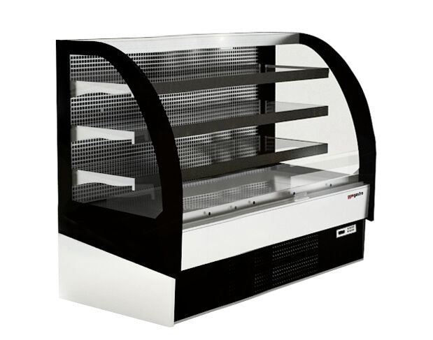Commercial multideck display fridge - Open front - 1875mm - 548L - with 3 shelves - solid rear