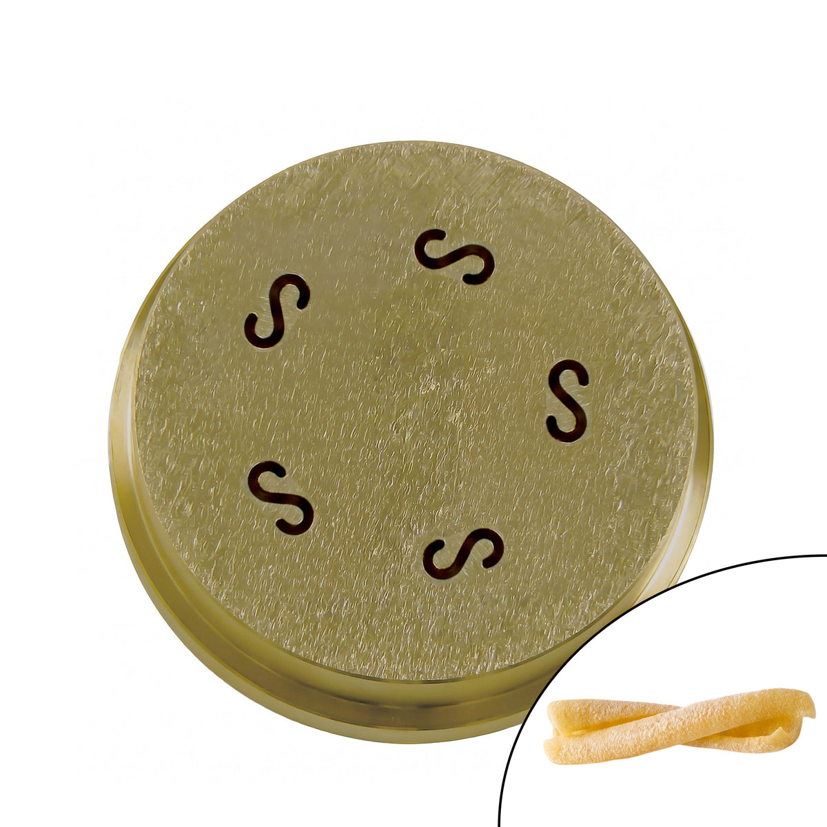 pastakoneen muotti - Caserecce - sileä - 9x5 mm - Ø 57 mm - yhteensopiva: NMF8N & NMF13N