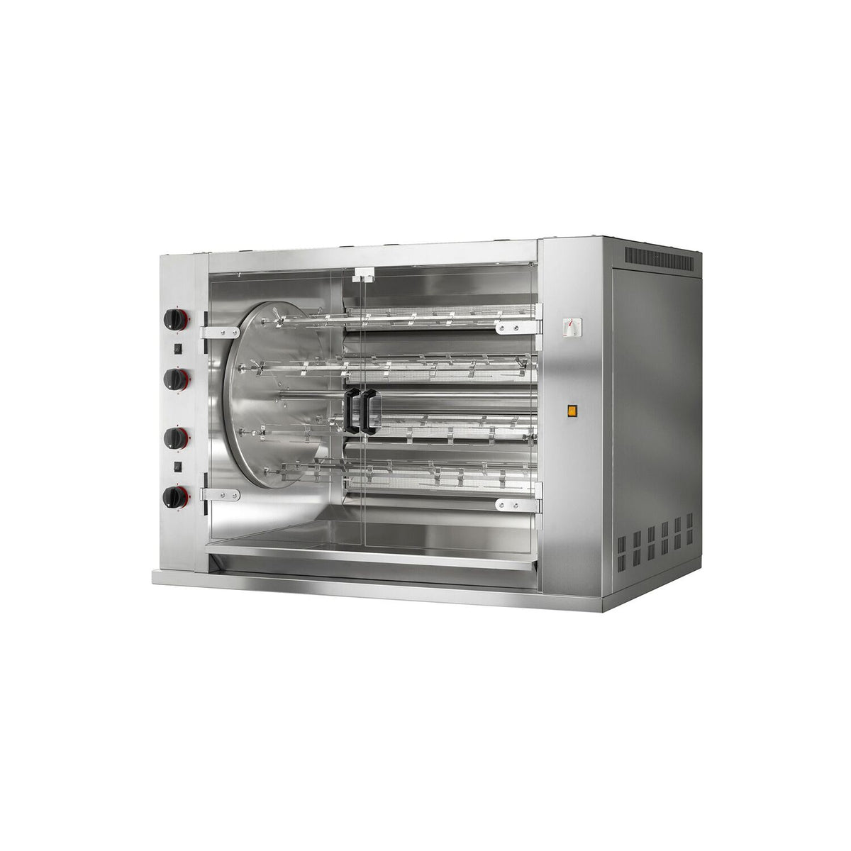 Commercial Gas Chicken Rotisserie Oven - 37.2kW - with 8 Skewers for up to 48 chickens