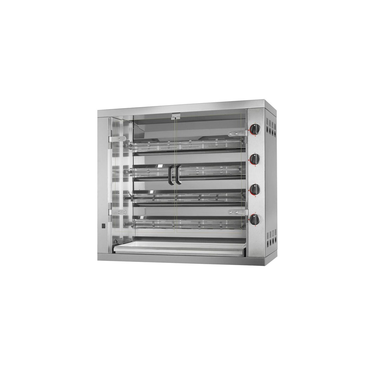 Gas Chicken Rotisserie Oven - 23.6kW - with 4 Skewers for up to 24 chickens