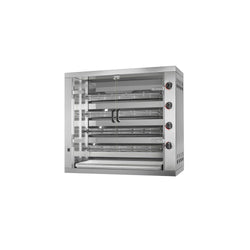 Kanavarrasgrilli - kaasu - 23,6 kW - 4 varrasta - enintään 24 kanaa varten
