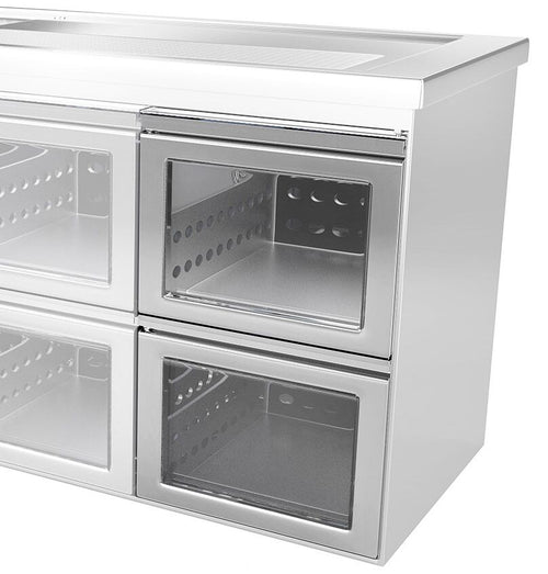 Kiinnityssarja / Kiinnitystarvikkeet - 540x610x860 mm - ruostumaton teräs - yhteensopiva BRF, BLF - Sisältö: 2x 1/2 laatikko; teleskooppikiskot krominikkeliterästä; helppo puhdistaa; helppo asennus