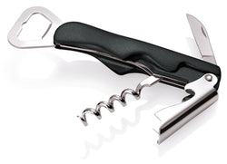 Waiter’s Friend Corkscrew PREMIUM - Professional - with Foil Cutter - Length: 20mm - Black