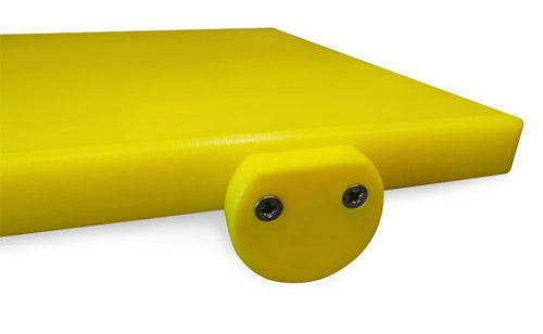 (2 kpl) Leikkuulaudan stoppari - 40x10x35 mm - Keltainen