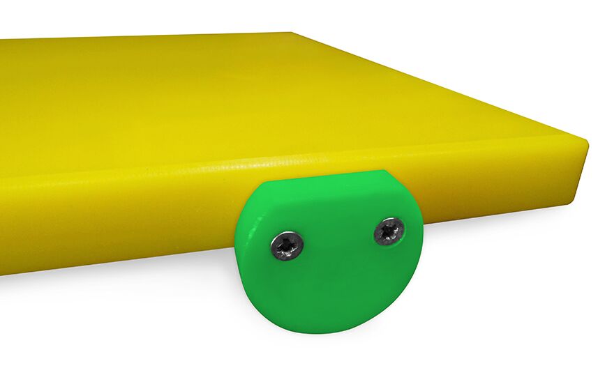 (2 kpl) Leikkuulaudan stoppari - 40x10x35 mm - Vihreä