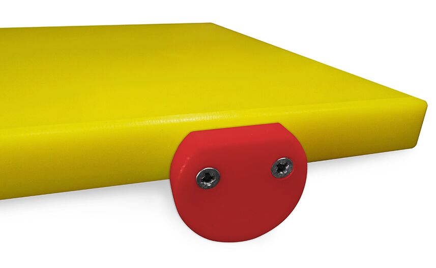 (2 kpl) Leikkuulaudan stoppari - 40x10x35 mm - Punainen