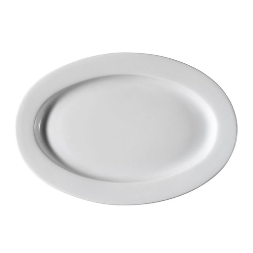(24 kpl) PERA Weiß - lautanen - ovaali - posliini - 280x210 mm - valkoinen