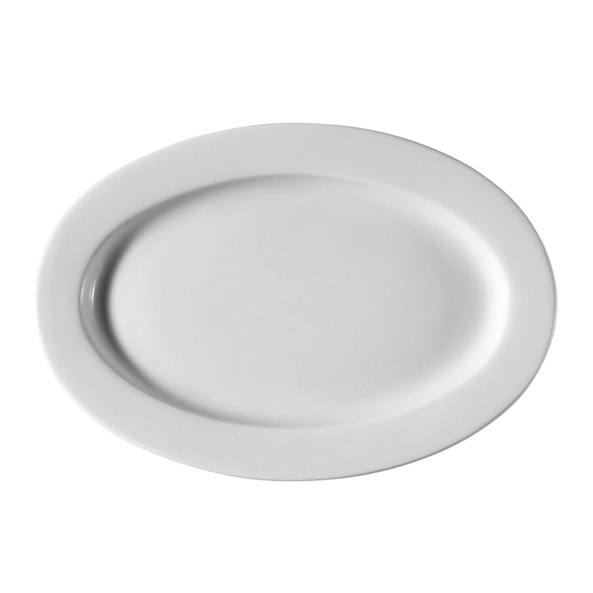 (12 kpl) PERA Weiß - lautanen - dönerteller - ovaali - posliini - 280x210 mm - valkoinen