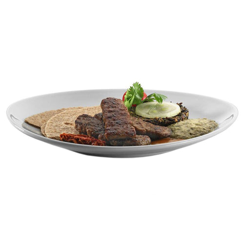 (6 kpl) ENTITY - grillilautanen - pyöreä - posliini - Ø 290 mm - valkoinen