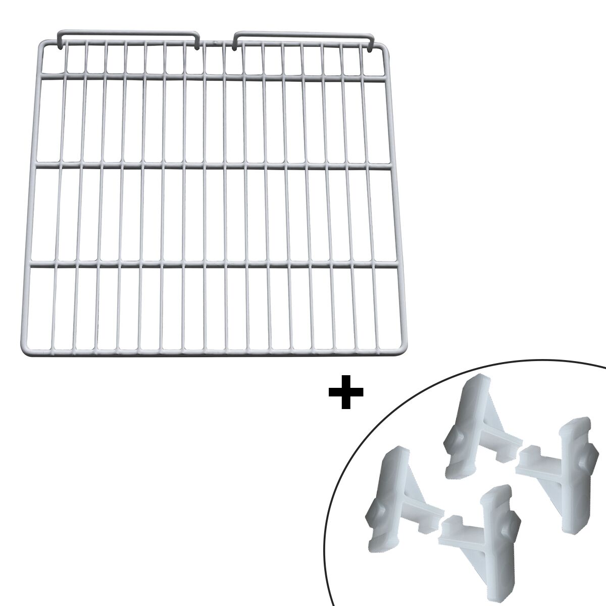 Ritilä - 450x420 mm - harmaa - plastifioitu - sis. 4 kiinnikettä - varten TKSS400N