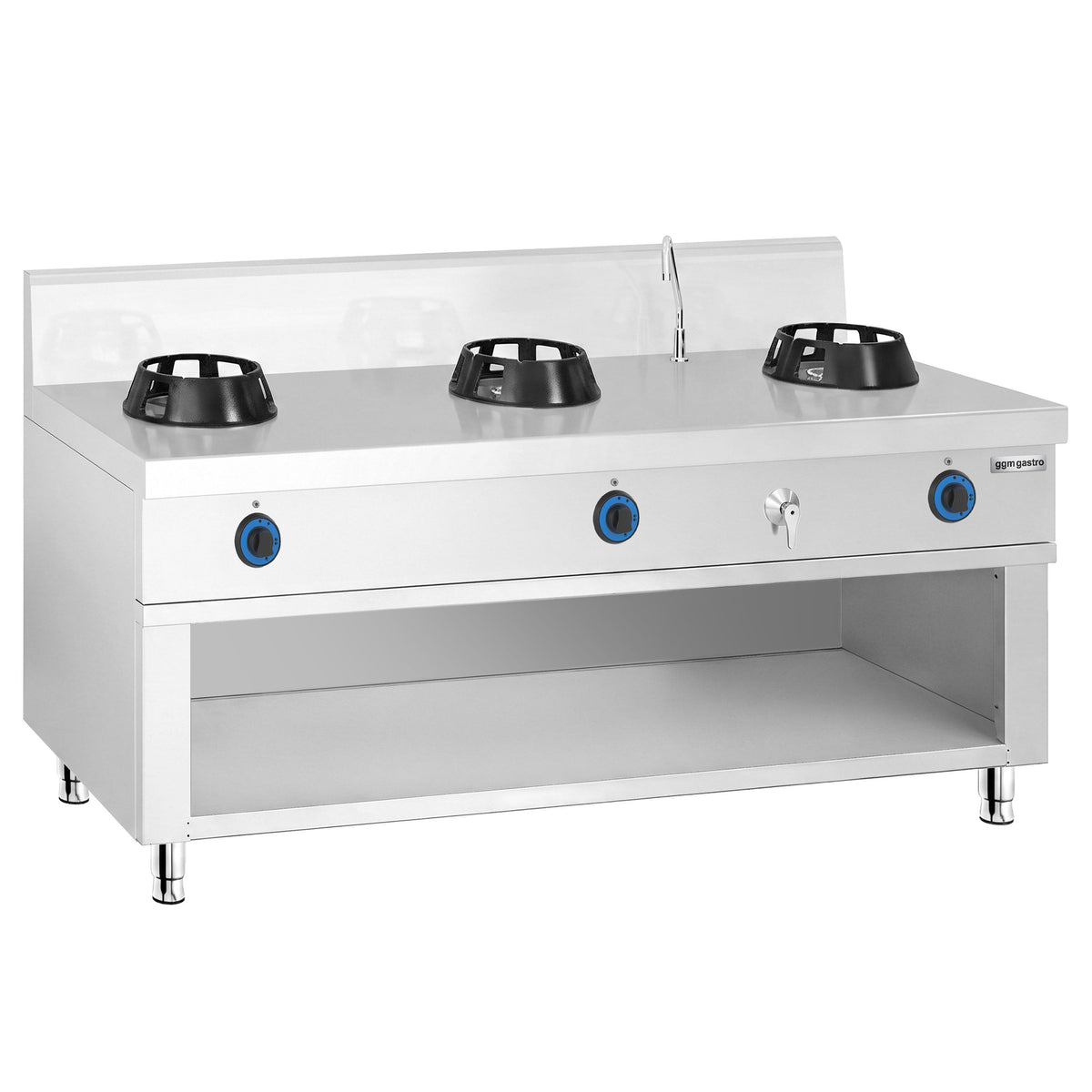 Wok-liesi - kaasu - 42 kW - 3 poltinta - sisältää 1 vesihana
