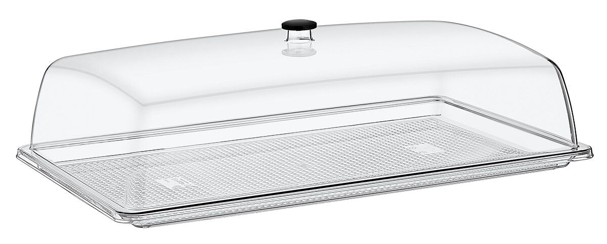 Tray with Dome Cover - GN 1/1 - Polycarbonate - 530x325mm - Height: 170mm - incl. GN 1/1 tray - with stackable design