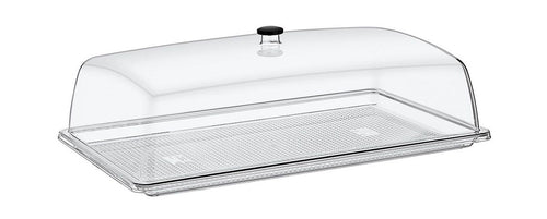 Tray with Dome Cover - DOME - GN 1/2 - Polycarbonate - 325x265mm - Height: 170mm - incl. GN 1/2 tray - with stackable design