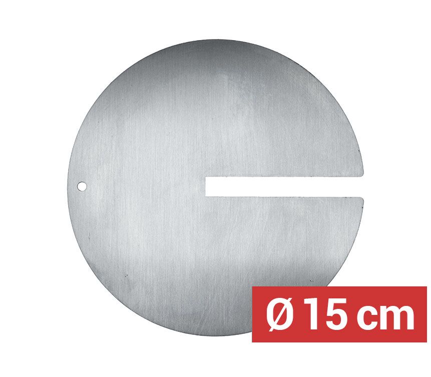  Kebab Skewer Disc with Slot - Ø150mm - Stainless Steel - for 12x12mm skewer