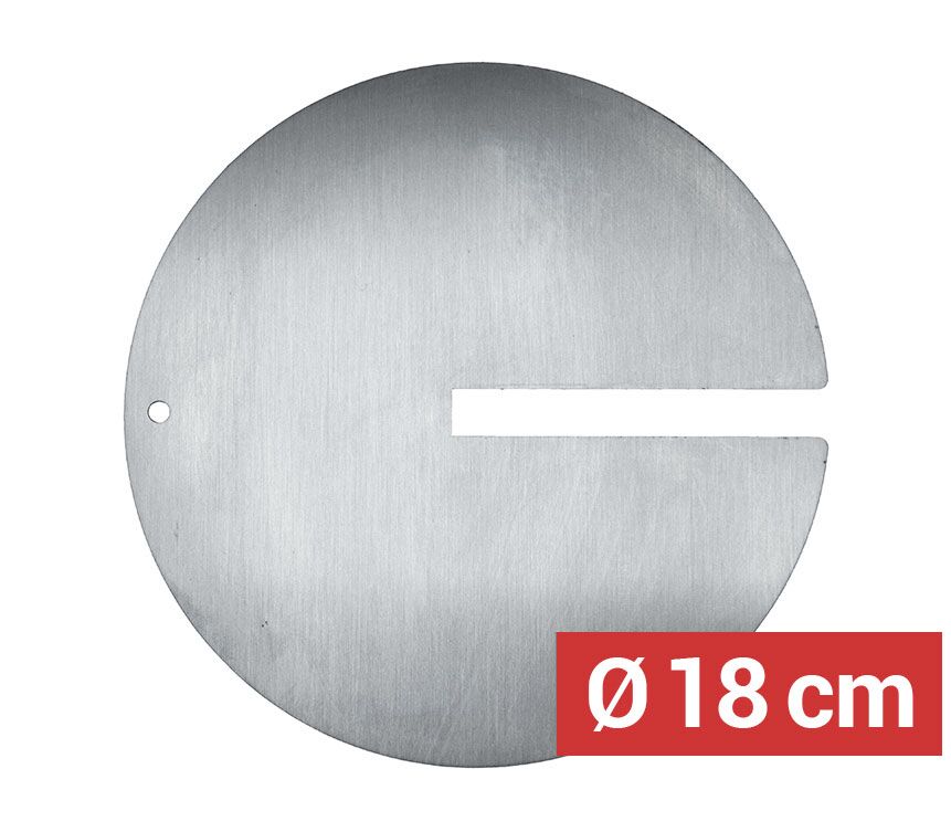  Kebab Skewer Disc with Slot - Ø180mm - Stainless Steel - for 12x12mm skewers