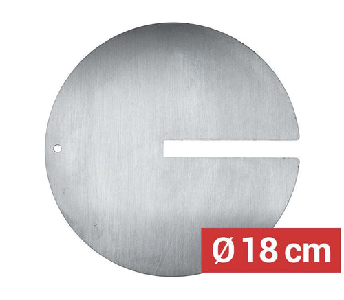  Kebab Skewer Disc with Slot - Ø180mm - Stainless Steel - for 12x12mm skewers