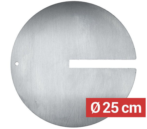 Kebab Skewer Disc with Slot - Ø250mm - Stainless Steel - for 12x12mm skewers