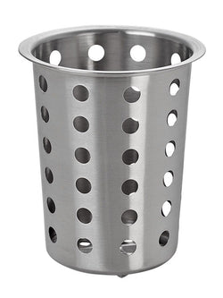 Cutlery Cylinder - Ø 115mm - Height: 135mm - Stainless steel - perforated