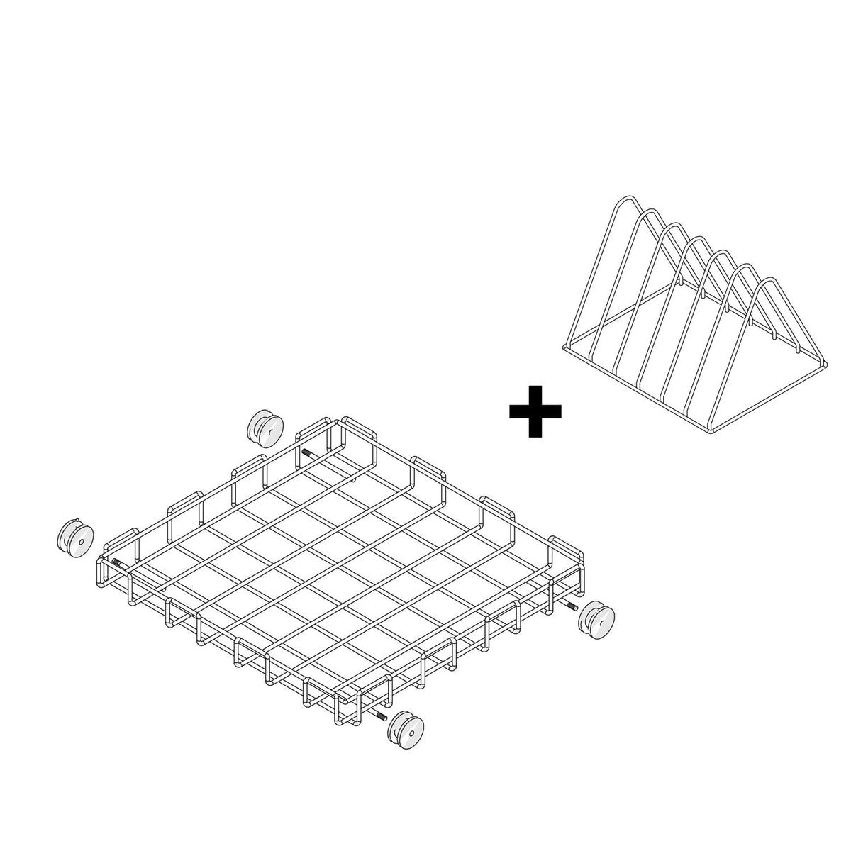 Pot Dishwasher Rack - 665x665mm - for TSS66 - with Wheels