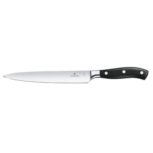 VICTORINOX | Grand Maître Carving Knife 200 mm – Black Handle - Stainless Steel Blade - For Beef, Lamb & Poultry