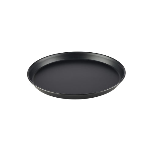 (10 kpl) Pizzapelti - musta teräs - reunallinen - Ø 240 mm - Korkeus: 25 mm - musta