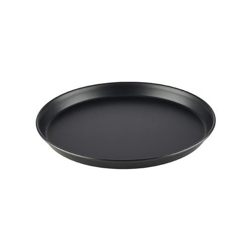 (10 kpl) Pizzapelti - musta teräs - reunallinen - Ø 280 mm - Korkeus: 25 mm - musta