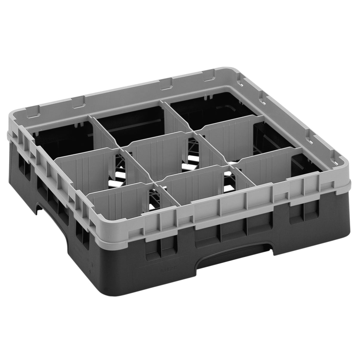 CAMBRO | CAMRACK® - Lasipesukori 1/1 - 9 lokeroa - 1 jatko-osalla - 500x500mm - Musta