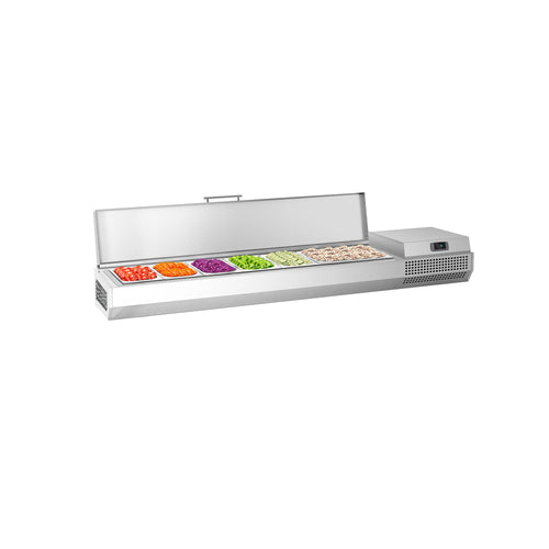 GN-kylmävitriini PREMIUM PLUS - 1733x353 mm - 7 GN 1/4-astiaa