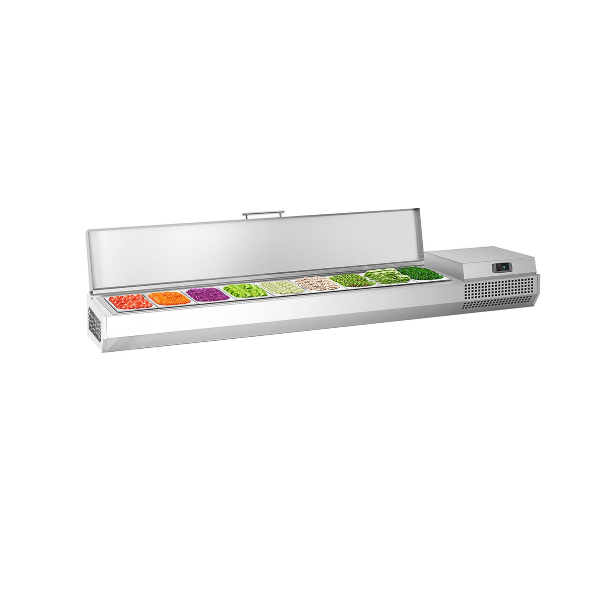 Countertop Prep Well / Refrigerated Topping Unit PREMIUM PLUS - 1976x353mm - 9x GN 1/4