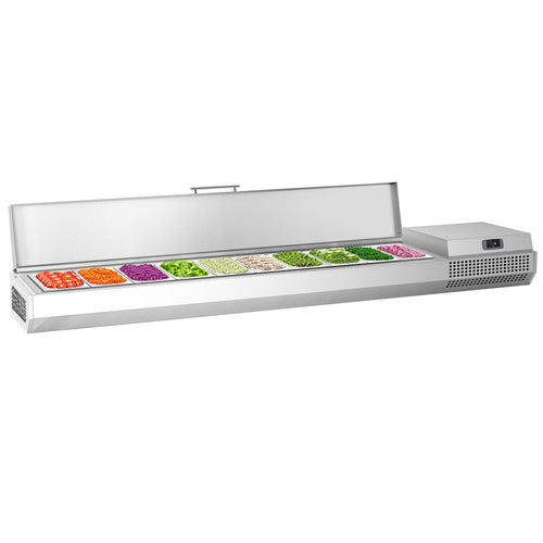 GN-kylmävitriini PREMIUM PLUS - 2300x413 mm - 10 GN 1/3 -astiaa