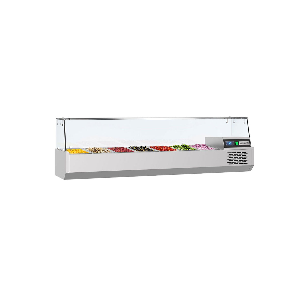 GN-kylmävitriini PREMIUM - 1600x390 mm - 7 GN 1/3-astiaa